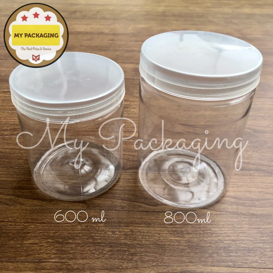 50pcs - Toples Tabung Silinder 800ml | Jar Plastik 800 ml