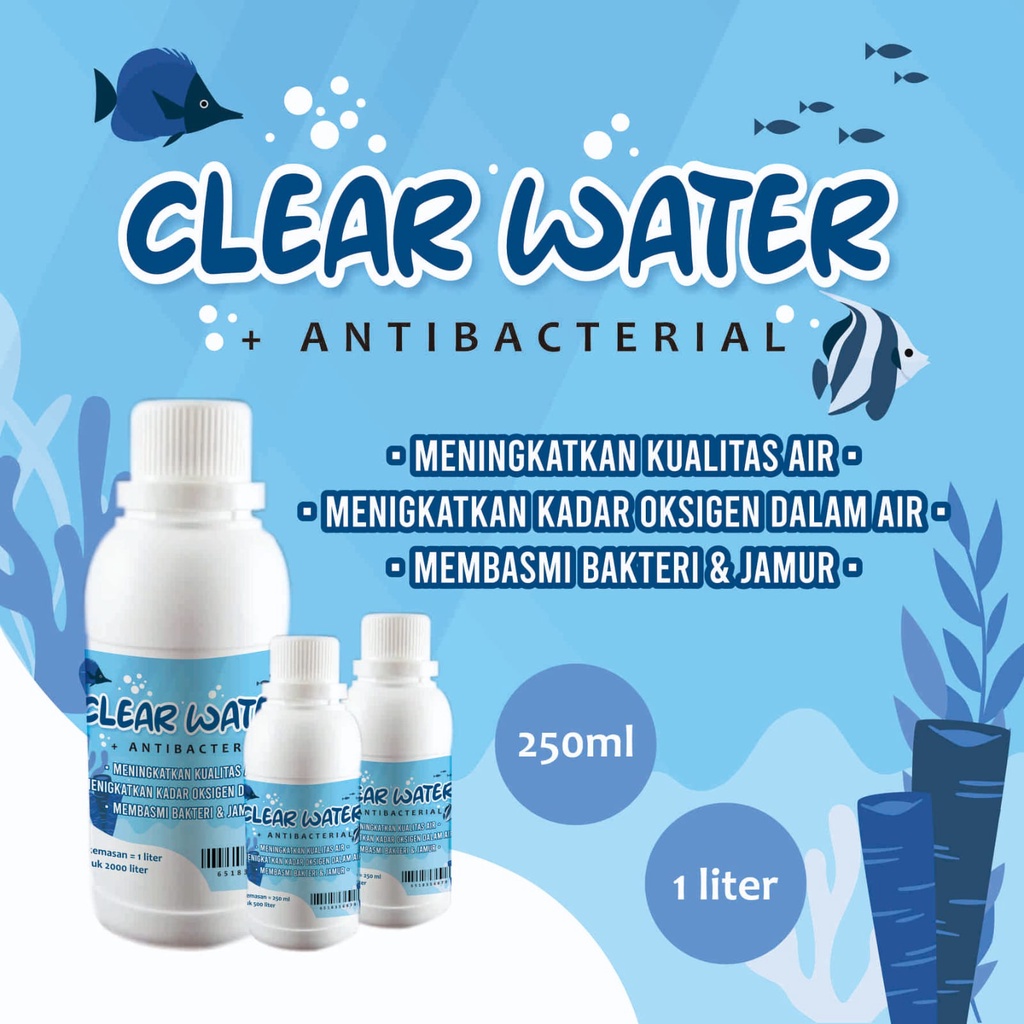 PENJERNIH AIR CLEAR WATER 1LITER penjernih kolam penjernih aquarium lumut