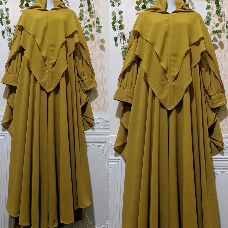 TERPERCAYA Gamis Ceruty Polos Jumbo Gamis Syari Ibu Ibu Remaja Jumbo Mewah Terbaru Baju gamis ceruti