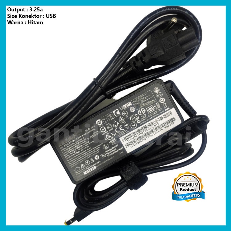 Adaptor Charger Laptop 20V 3.25A USB