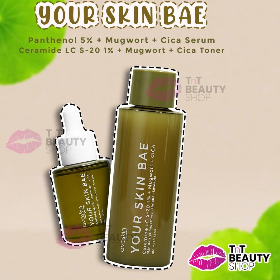 ♠ Avoskin Your Skin Bae Panthenol 5% + Mugwort + Cica Serum | Avoskin Your Skin Bae CeramideToner ♗