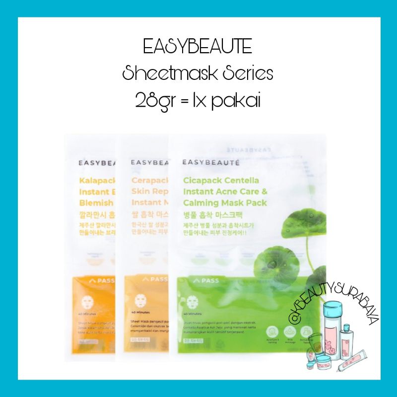 (BPOM) EASYBEAUTE Kalapack / EASYBEAUTE Alopack / EASYBEAUTE Cicapack / EASYBEAUTE Cerapack