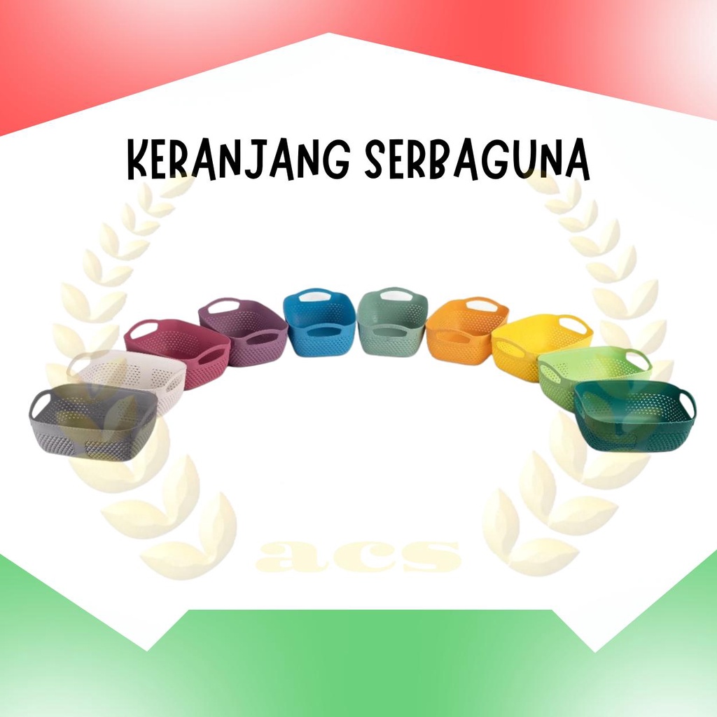 Keranjang Serbaguna Plastik Mini Container Aksesories Kosmetik ATK Meja Keranjang Sabun Keranjang Shampo Kranjang sabun Mandi