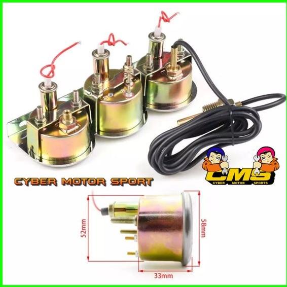 Ori Gauge Universal. Indikator Mobil Volt Meter . Water Temp . Oil . P