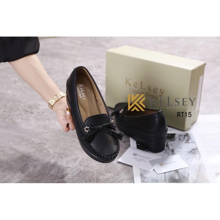 Terlaris Sepatu Wedges Kerja Kantor Wanita Terbaru Kekinian Import Ori Rt15