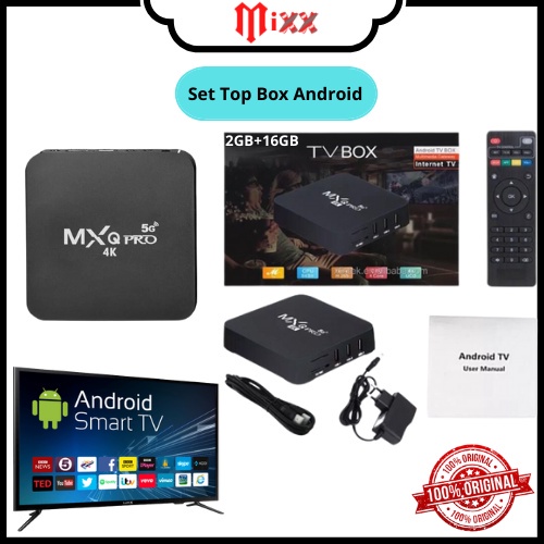 Android Tv Box MXQ Pro 5G Smart TV 4K Ultra HD/Smart Tv Ultra HD MXQ Pro5GB 2Gb Ram16GB Rom