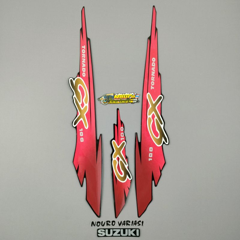 Striping Suzuki GX tornado 110 hitam merah berkualitas terbaik