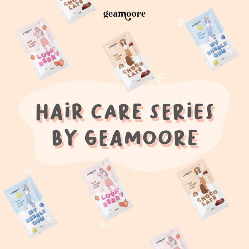 ✨LACIKOSME✨[ SACHET ] GEAMOORE HAIR CREAMBATH - MASKER RAMBUT HAIR MASK BPOM ORIGINAL