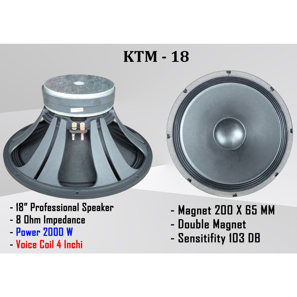 Speaker Component Blackspider KTM 18 KTM18 18 Inch Original