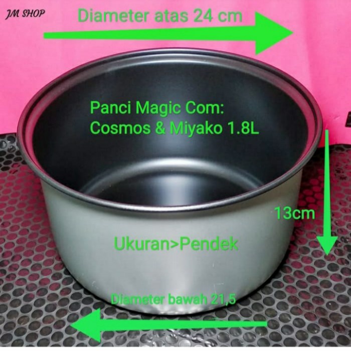 Terlaris Panci Magic Com Miyako,Cosmos 1,8Liter,Dalaman Magic Com Cosmos