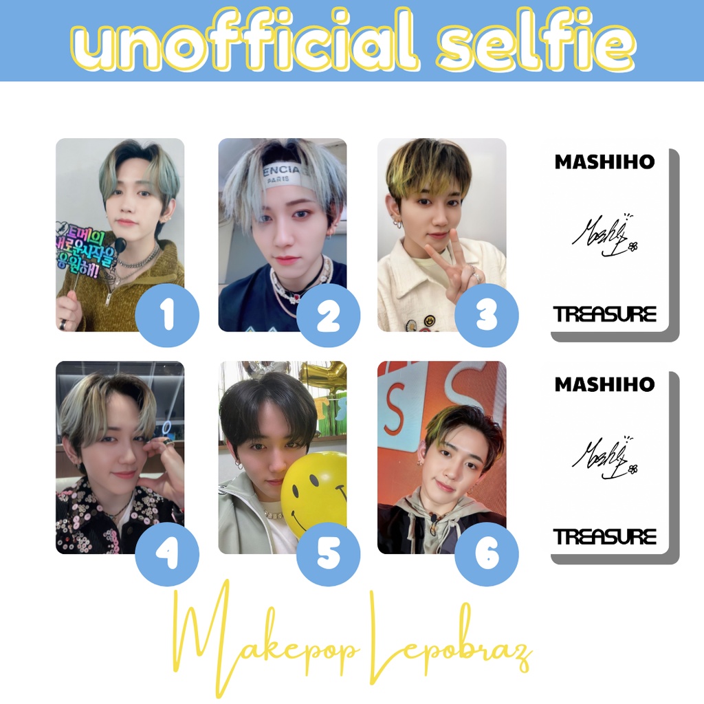 [PART 1] [MIN. 3 PC] TREASURE UNOFFICIAL SELFIE - BOYFRIENDABLE PC HYUNSUK JIHOON MASHIHO JAEHYUK JEONGWOO YEDAM