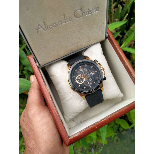 jam tangan alexandre christie pria chrono second