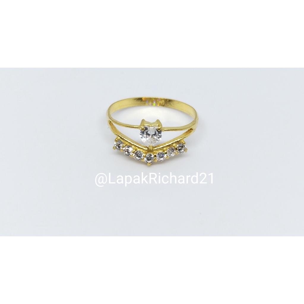 Cincin emas muda 1gram kadar rendah cincin mahkota aurel