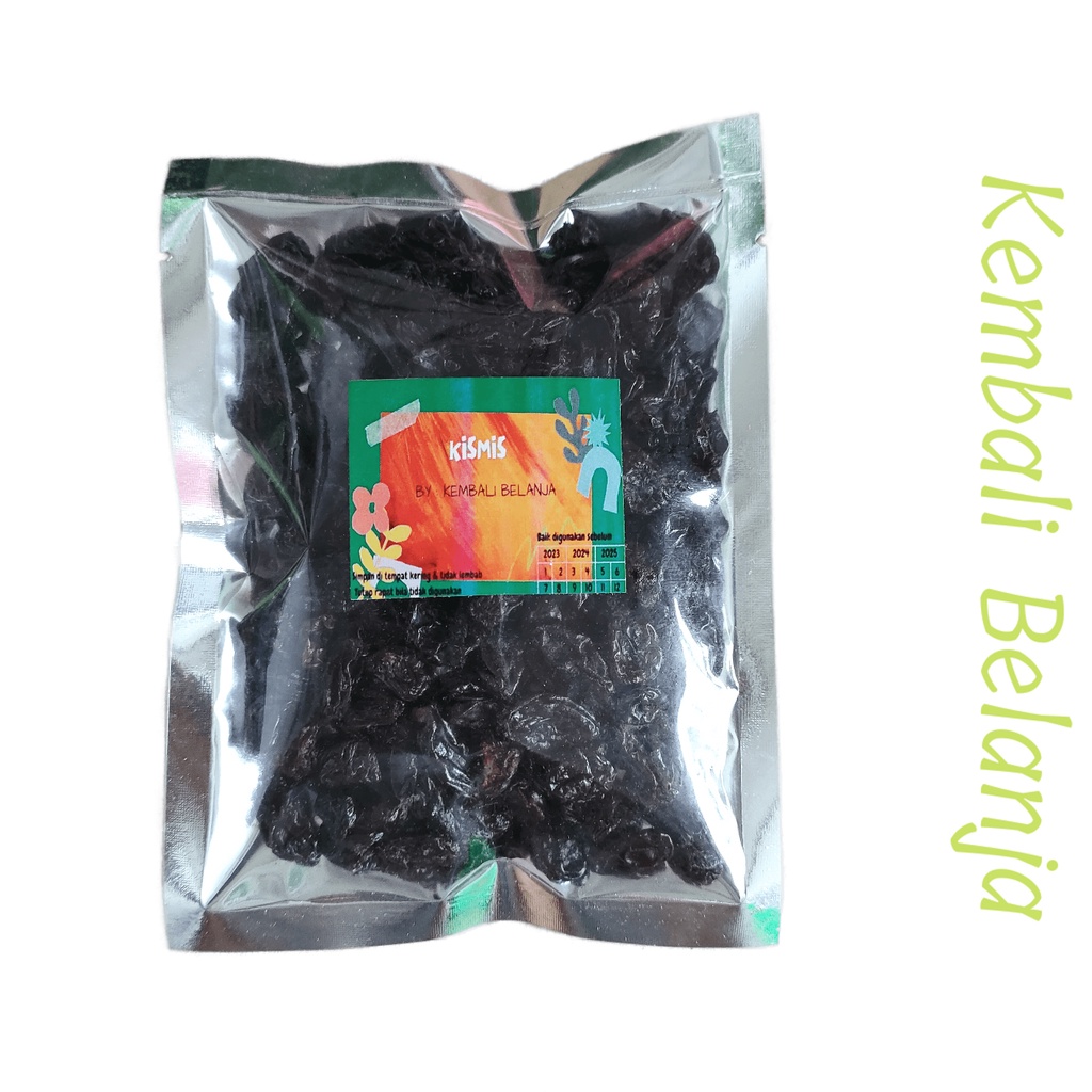 Kismis Hitam 100 Gram/ Dark Raisin/ Black Raisin/ Super Food/ Kismis Kering