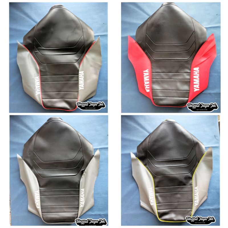 Kulit Jok Motor Yamaha Alfa Bahan Tebal Champ Lis Hitam Merah Kuning