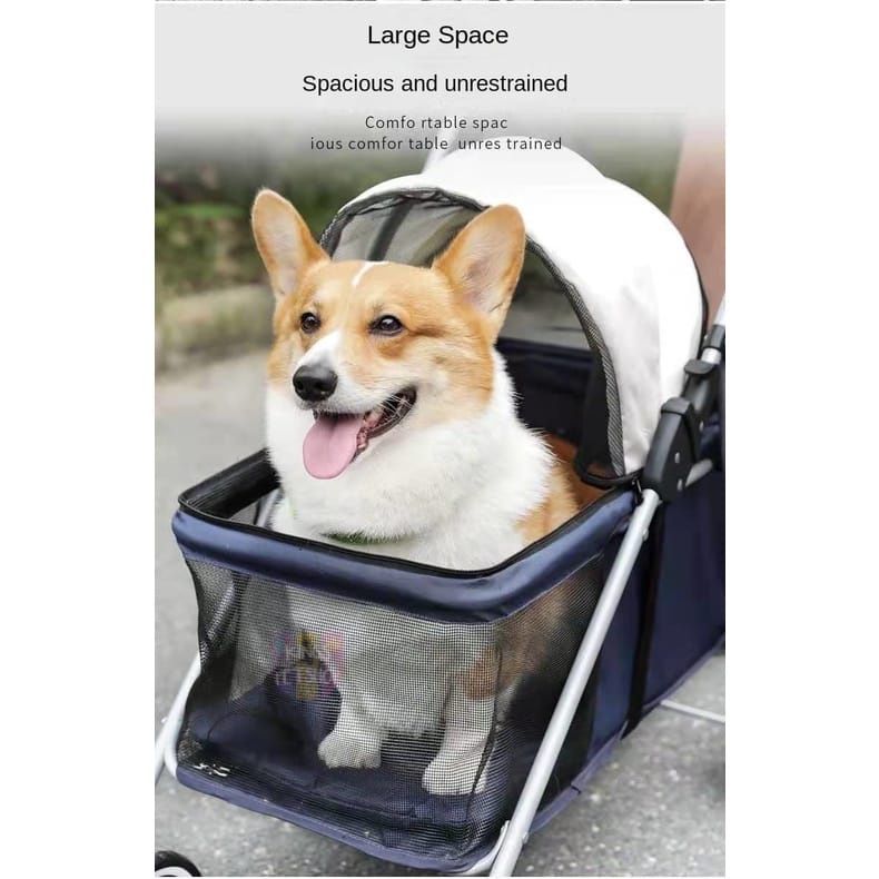 PET STROLLER SHORT / Dorongan Untuk Hewan / Dorongan Bayi / Kennel Box Roda / Stroller