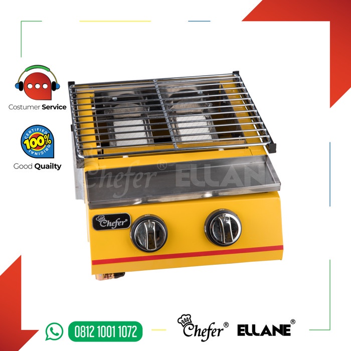 JUAL MURAH PEMANGGANG 2 TUNGKU CHEFER EBBG-2 / ALAT BAKAR SOSIS, AYAM