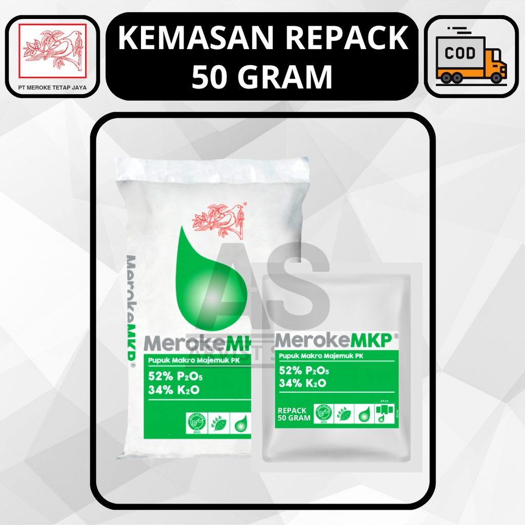 Pupuk MEROKE MKP Kemasan Repack 50 Gram Mono Kalium Phosphate Hidroponik