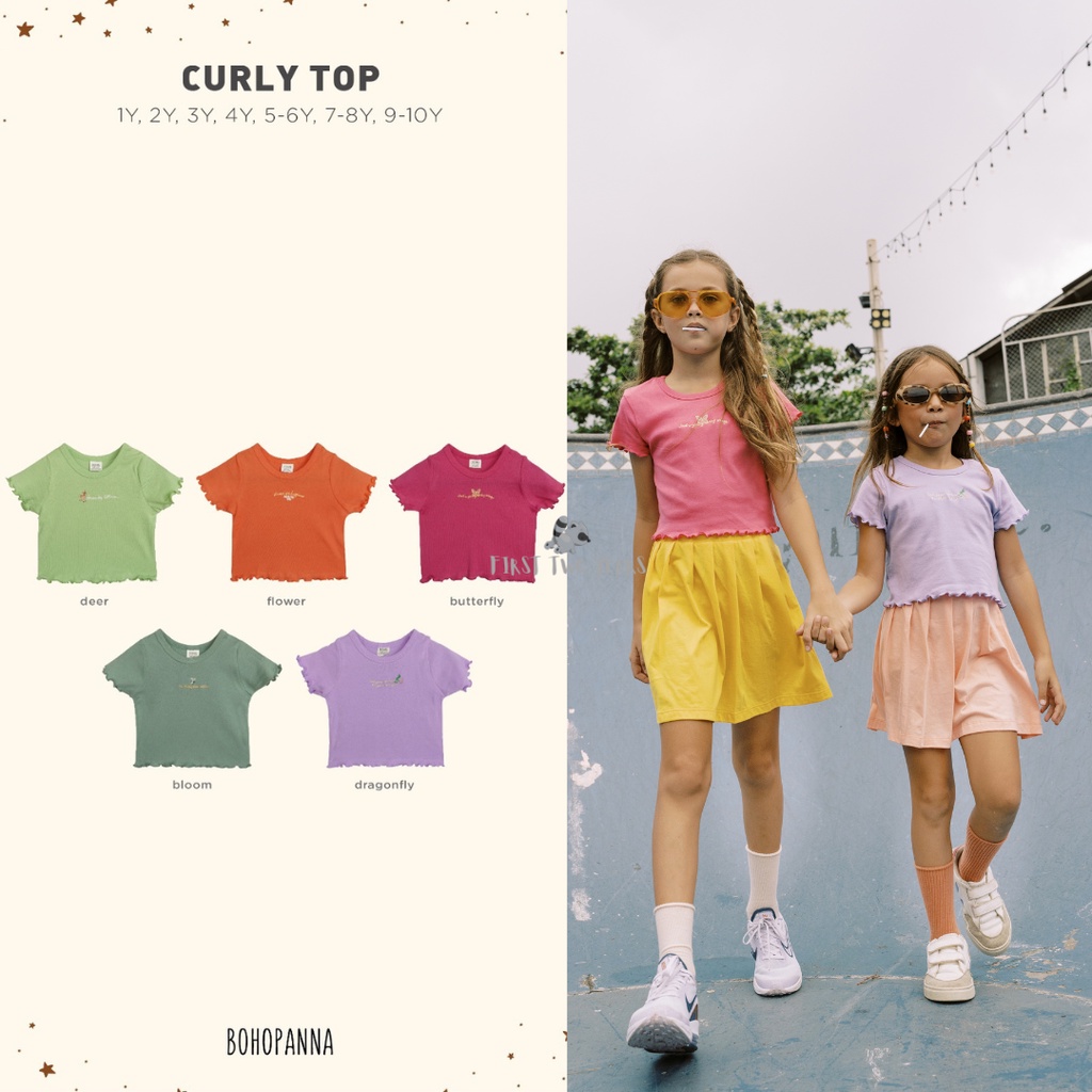 Bohopanna - Curly Crop Top / Kaos Crop Top Anak Part 2