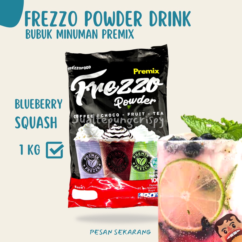 Frezzo Bubuk Minuman Rasa Blueberry Squash / Blueberry Squash Powder Drink 1 Kg