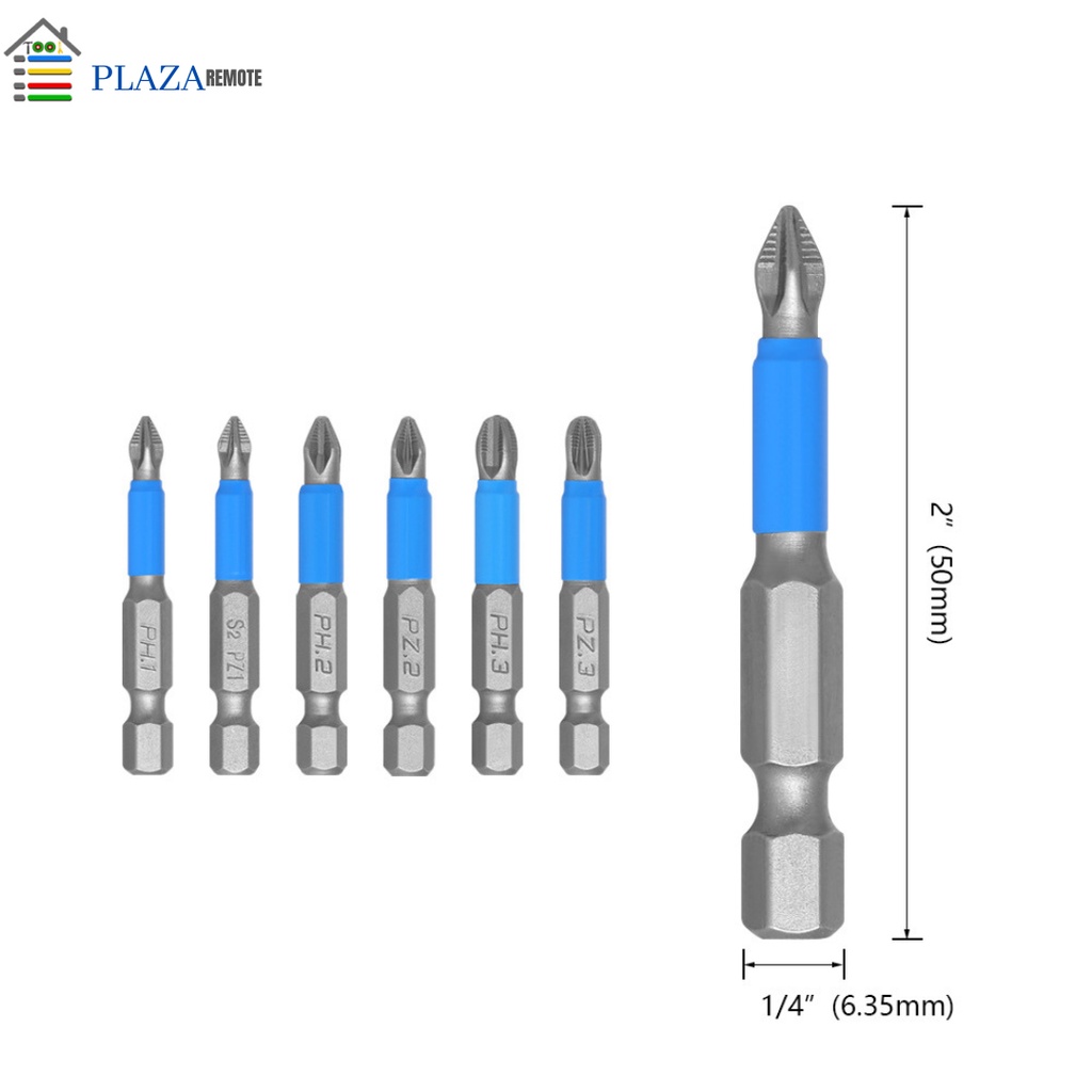 MATA OBENG ELEKTRIK HEX MAGNETIC 1/4 INCH PH1 PH2 50MM/70MM ANTI SLIP