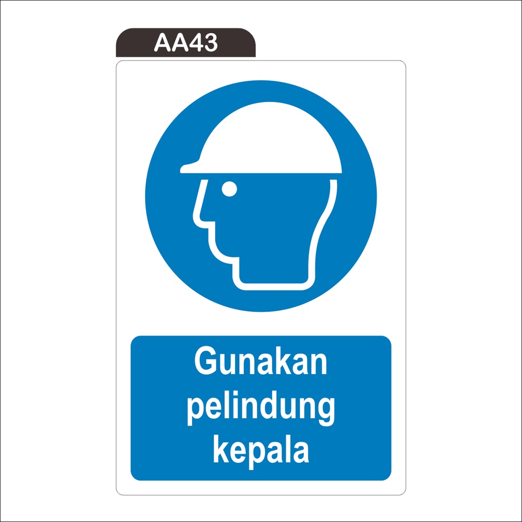 

RAMBU GUNAKAN PELINDUNG KEPALA (STICKER ONLY)