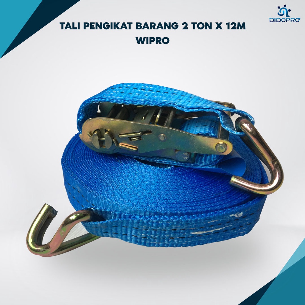 WIPRO Ratchet Tie Down Cargo Lashing Belt 2 Ton x 12M Pengikat Barang