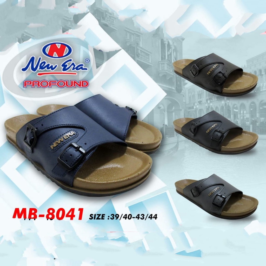 gof NEW ERA MB 8041 Sandal Karet Laki Laki Gesper Pinggir Nyaman murah anti air viral