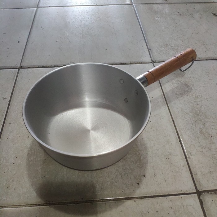 Panci Susu Aluminium Gagang Kayu Panci Masak - SUPER ALK