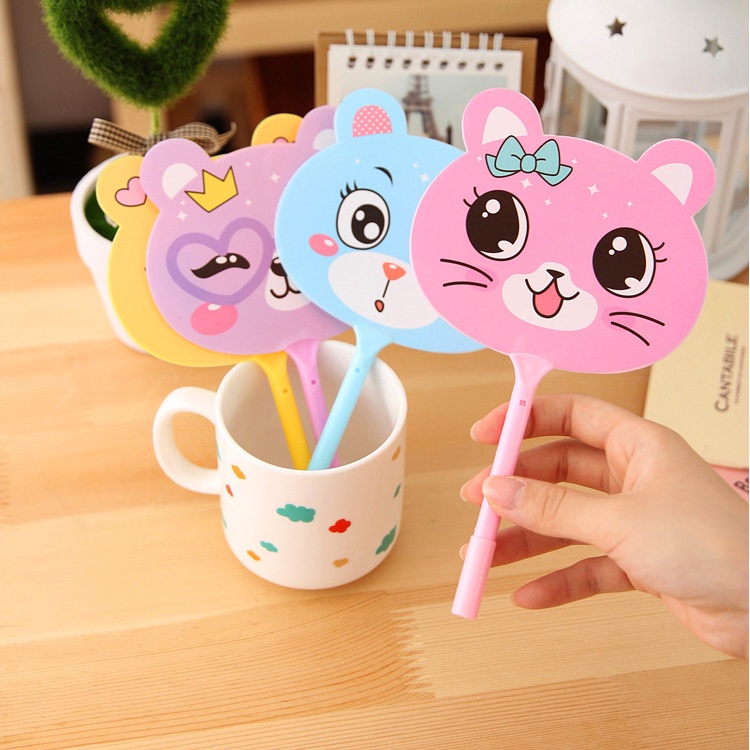 TGM - PP002 Pulpen Kipas Karakter Pena Kipas Animal Souvenir Lucu