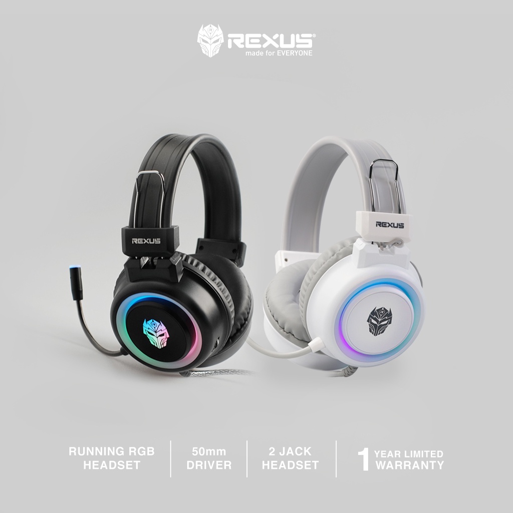 Headset Headphone Gaming RGB PC Mobile Rexus Vonix F30 RGB Gaming Headset Headphone