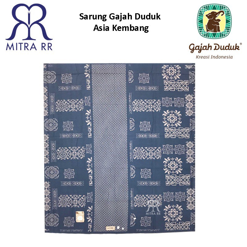 Sarung Gajah Duduk Asia Kembang - Sarung Dewasa Original