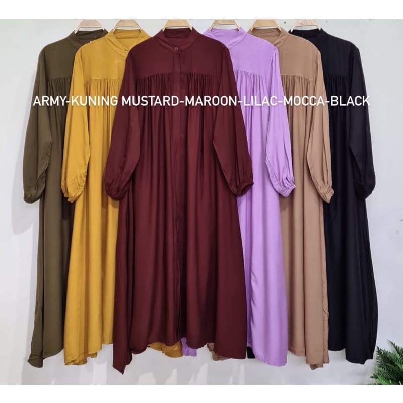 Gamis Debora Midi Dress Casual Katun Rayon