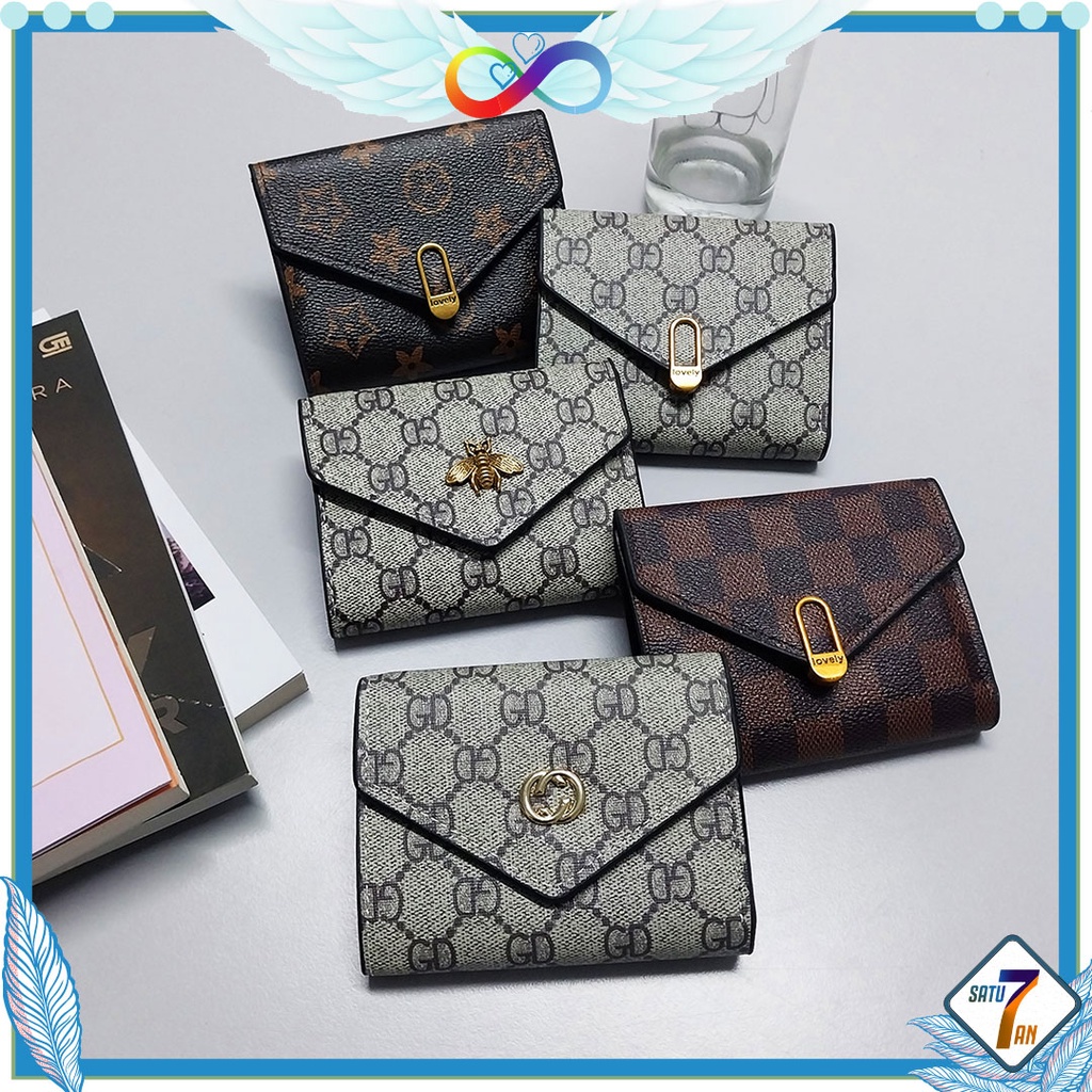 Satu7an D27 DOMPET LIPAT WANITA MOTIF FASHION KOREA STYLE WOMEN WALLET GROSIR MURAH COD IMPORT