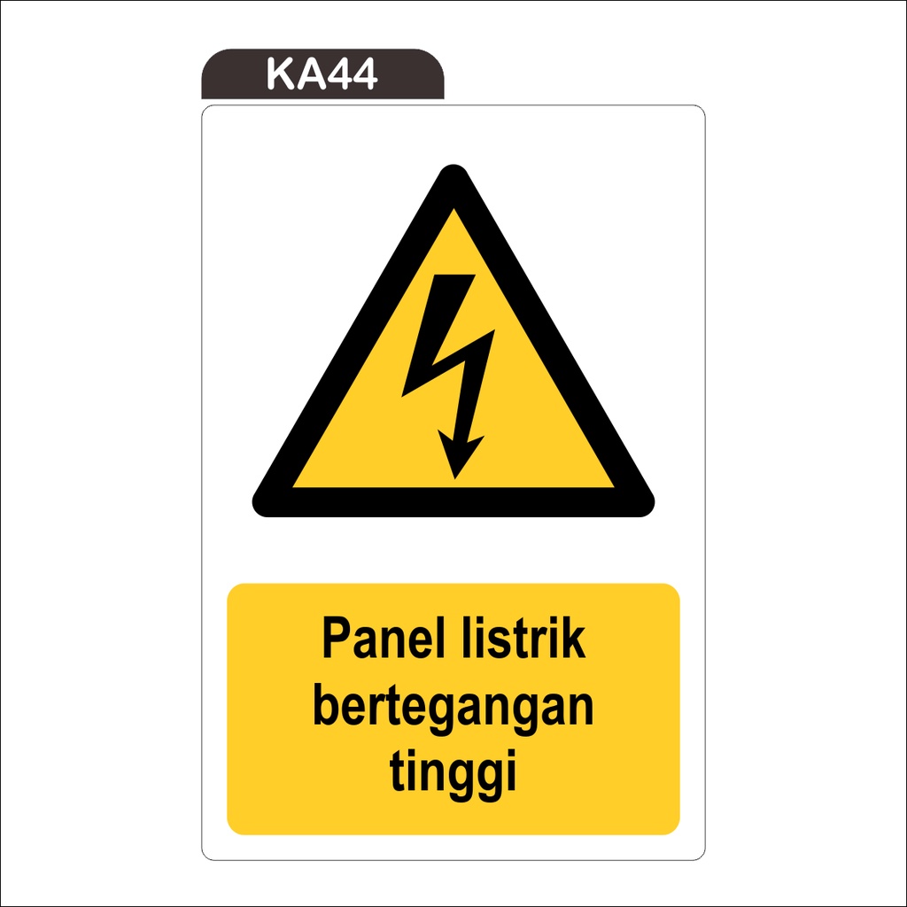 

Safety Sign Rambu Panel Listrik Bertegangan Tinggi Stiker Only