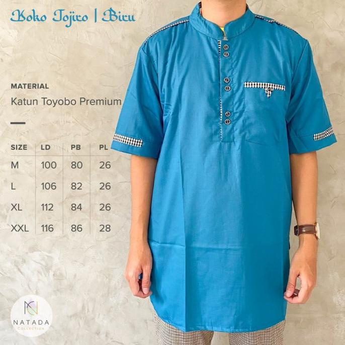 baju koko pria lengan pendek / koko raja tojiro / baju muslim pria