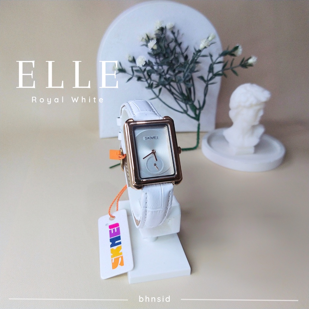 Elle SKMEI Analog Watch - Jam Wanita Strap White Croco