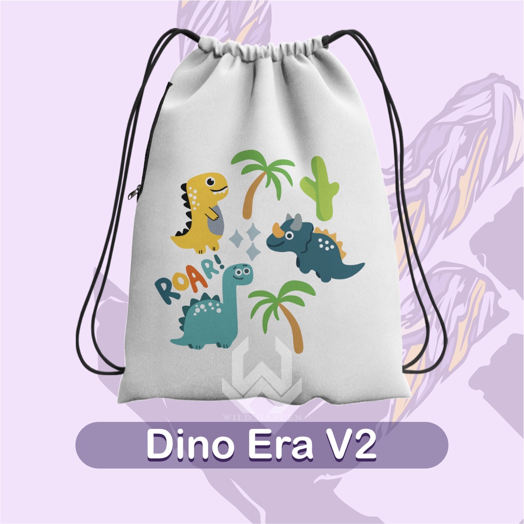 Tas Serut / String Bag Full Print Dino Era V2