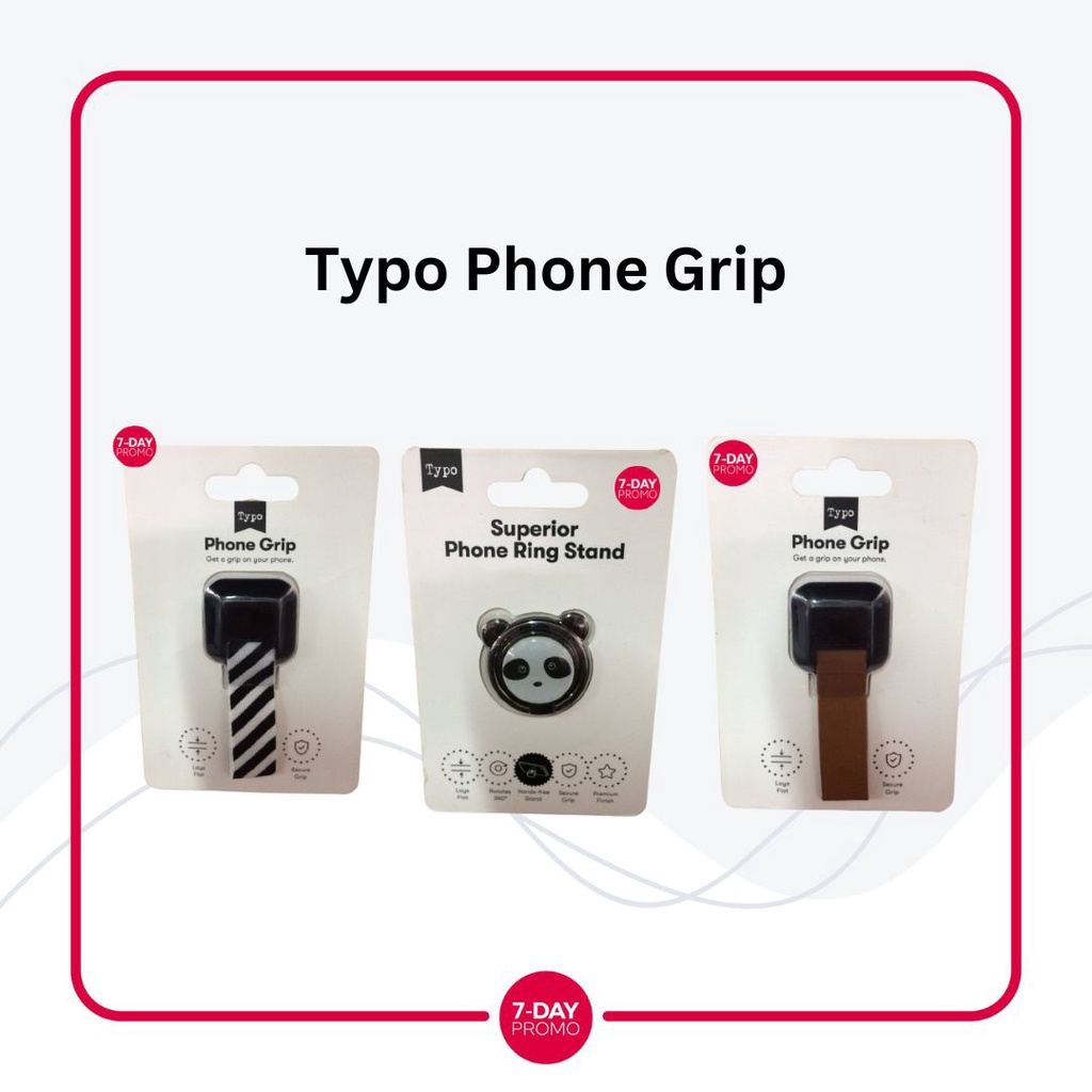 Phone Grip / Phone Ring Stand / Phone Holder Typo