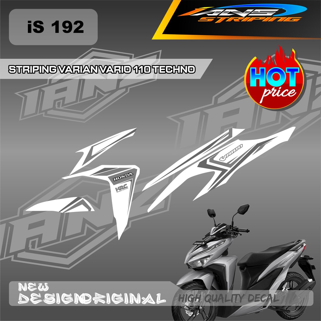 TERBARU STRIPING LIST BODY VARIO 110-125-150 VARIAN CUSTOM WARNA / DECAL VARIO TECHNO / STIKER KERETA HONDA VARIO IS192