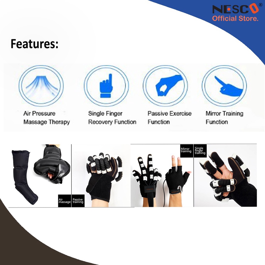 XIAMEN SUNLION Hand Rehabilitation Device, FR01, Premium version finger training recovery device (Sarung Tangan Robot Rehabilitasi/ Terapi Pemulihan Jari / terapi stroke)