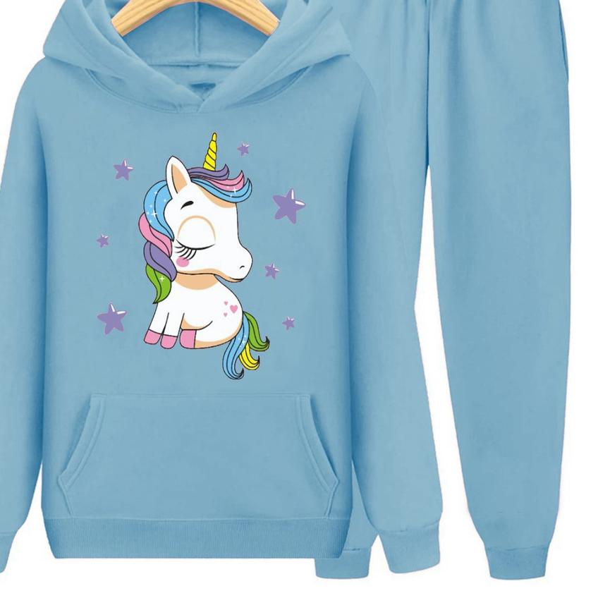 GROSIR Setelan Anak Hoodie Sweater UNICORN DREAM / KUDA PONI 02/one set / Sweater + Celana grosir