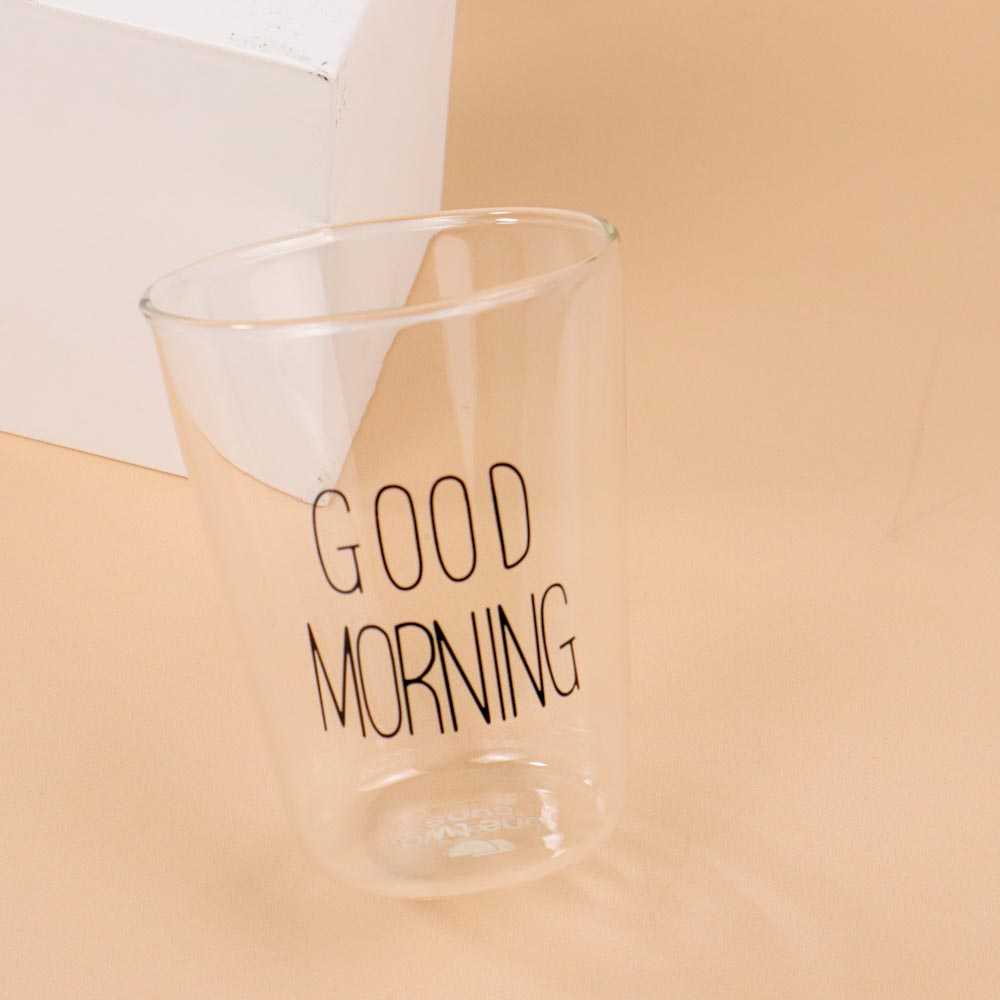 (BISA COD) FTIHSHP  Cangkir Kopi Gelas Coffee Mug Good Morning 400ml - 9008G