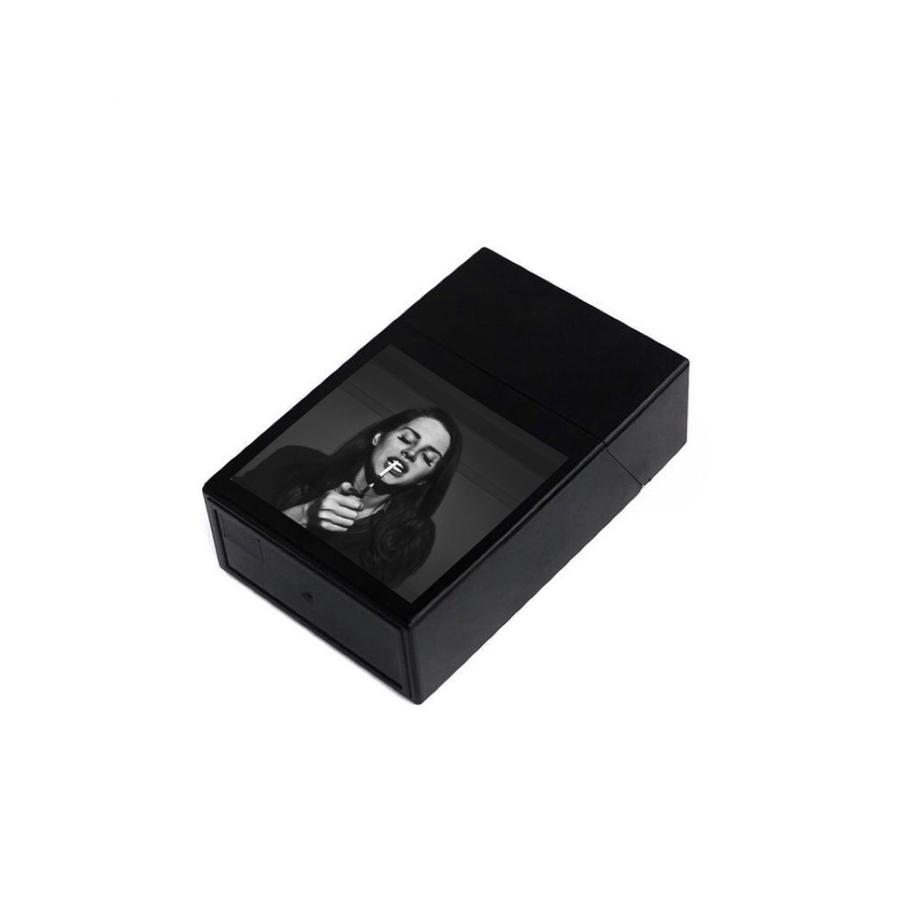 KOTAK ROKOK BOX HITAM /KADO ULANGTAHUN / KOTAK ROKOK PLASTIK / HADIAH /SOUVENIR /KADO COWOK/KOTAK RO