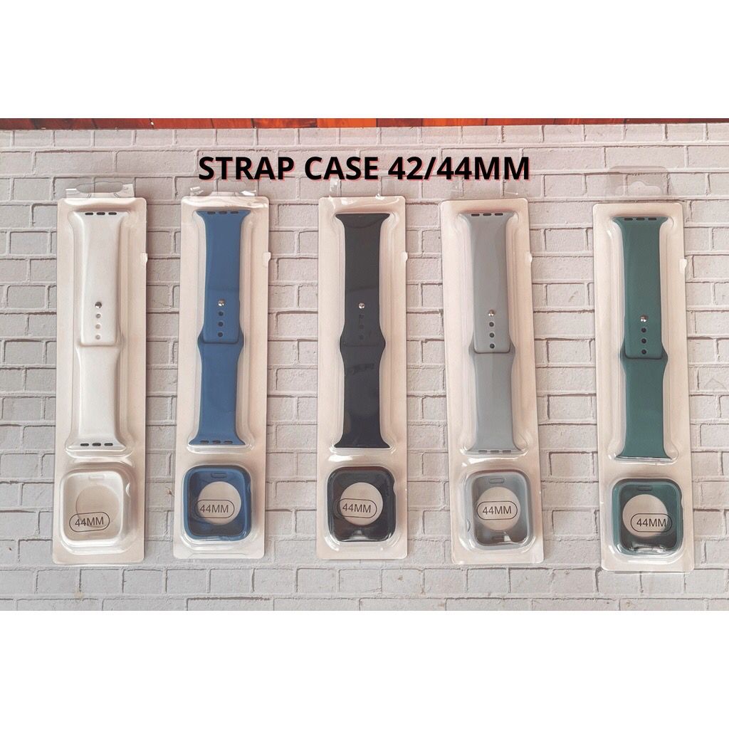 STRAP PREMIUM SMARTWATCH 2in1 SET STRAP RUBBER + PELINDUNG BODY RUBBER