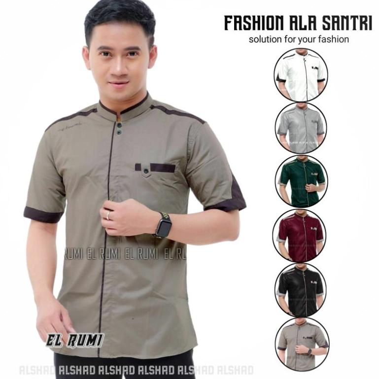 RECOMENDED Kemko Yusinsun Pendek Cassual - Baju Koko Exlusive - Koko Pendek - Baju Koko Elrumi - Baj
