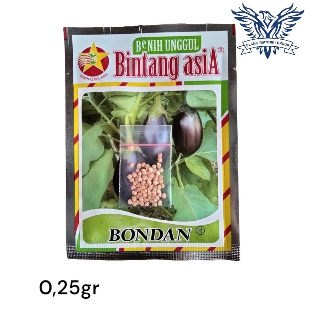 Repack 2000an Benih Bibit Terong BONDAN 0,25gr Bibit Sayuran Unggul Bintang Asia Cocok untuk di pekarangan