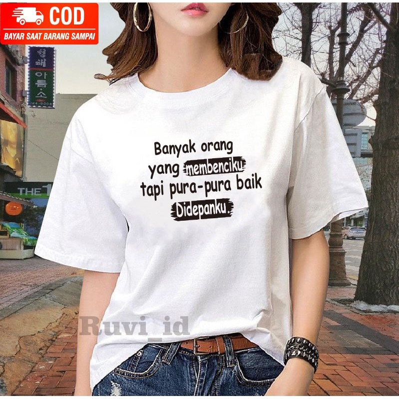 Ruvi_id-KAOS TERLARIS / BELI 3 GRATIS HEADSET EXTRA BAS / KAOS KATA-KATA KEREN / KAOS WANITA KOREAN STYLE / KAOS DISTRO / ATASAN REMAJA / KAOS OBLONG / BLUS / T-SHIRT / BAJU IMPORT / KAOS OVERSIZE / BAJU MURAH