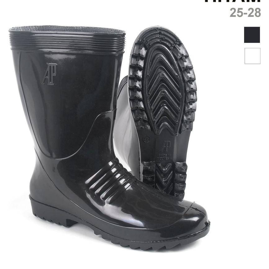 ➥ AP Boots AP 1 Hitam - Sepatu Boots PVC ♬