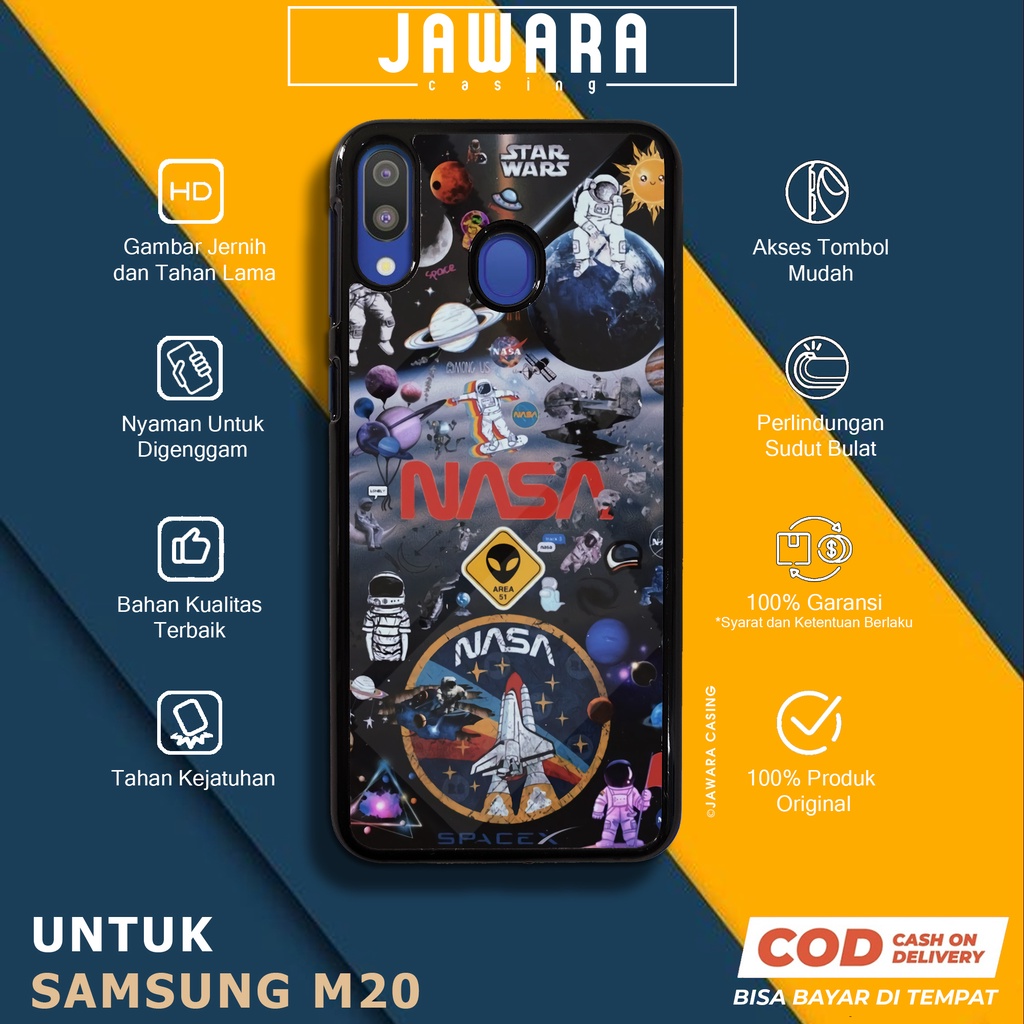 Case Samsung M20 Casing Samsung M20 Jawara Casing [NASA] Case Glossy Case Aesthetic Custom Case Anim